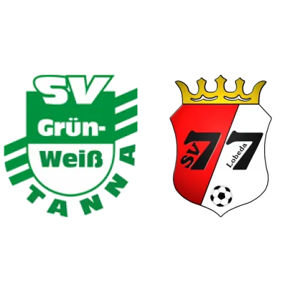 (C) SV Grün Weiß Tanna <span class="nowrap bold mx-1">2 : 7</span> SV Lobeda 77