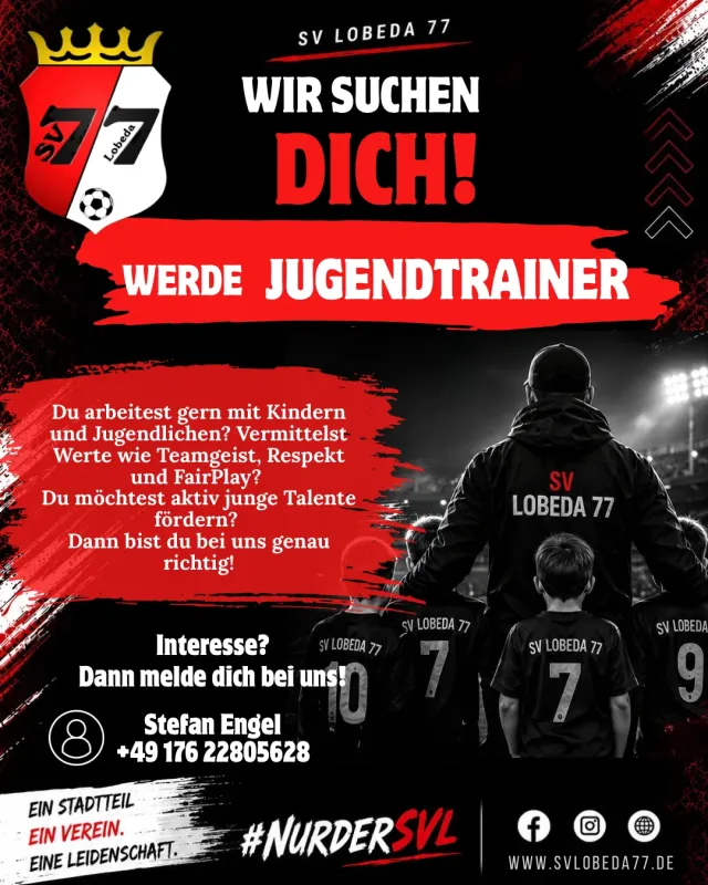 ⚽ Werde Jugendtrainer beim SV Lobeda 77! ⚽️