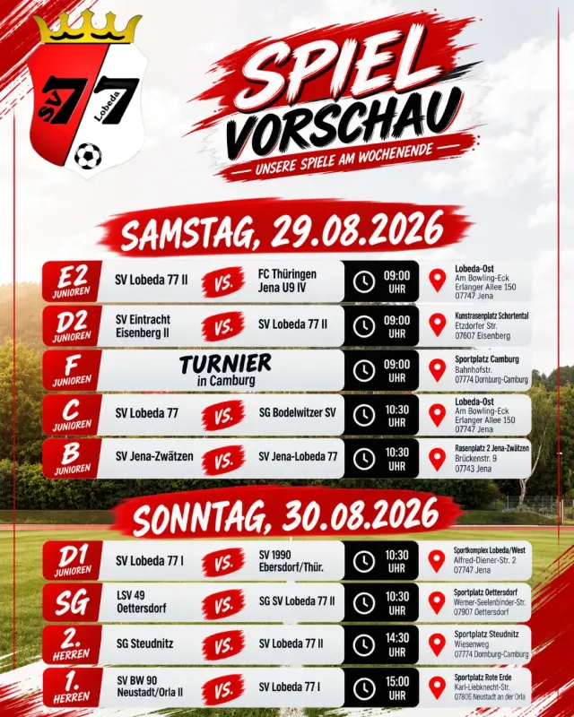 ⚽ SPIELVORSCHAU | Das nächste Spielwochenende steht an!⚽️