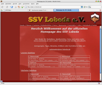 Lobeda Homepage gibts nun 2 mal...