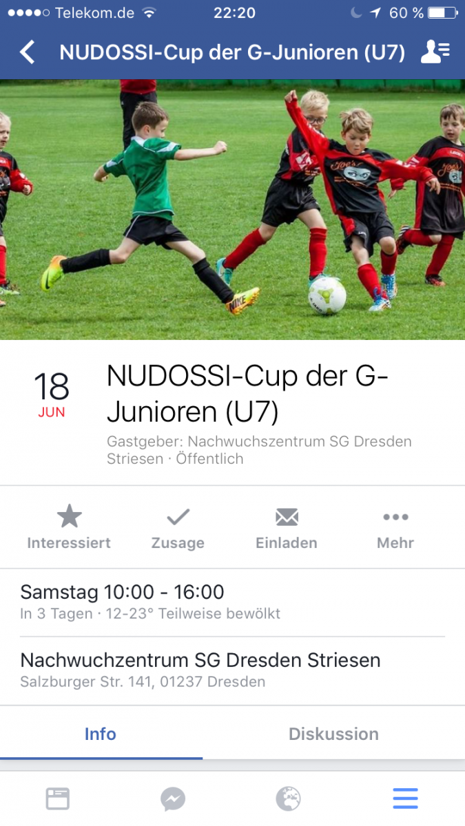 Abschlussfahrt nach Dresden zum Nudossi- Cup der G Junioren