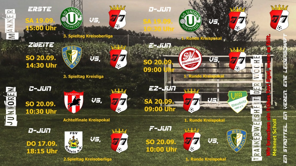 Spielvorschau 16.09.2020