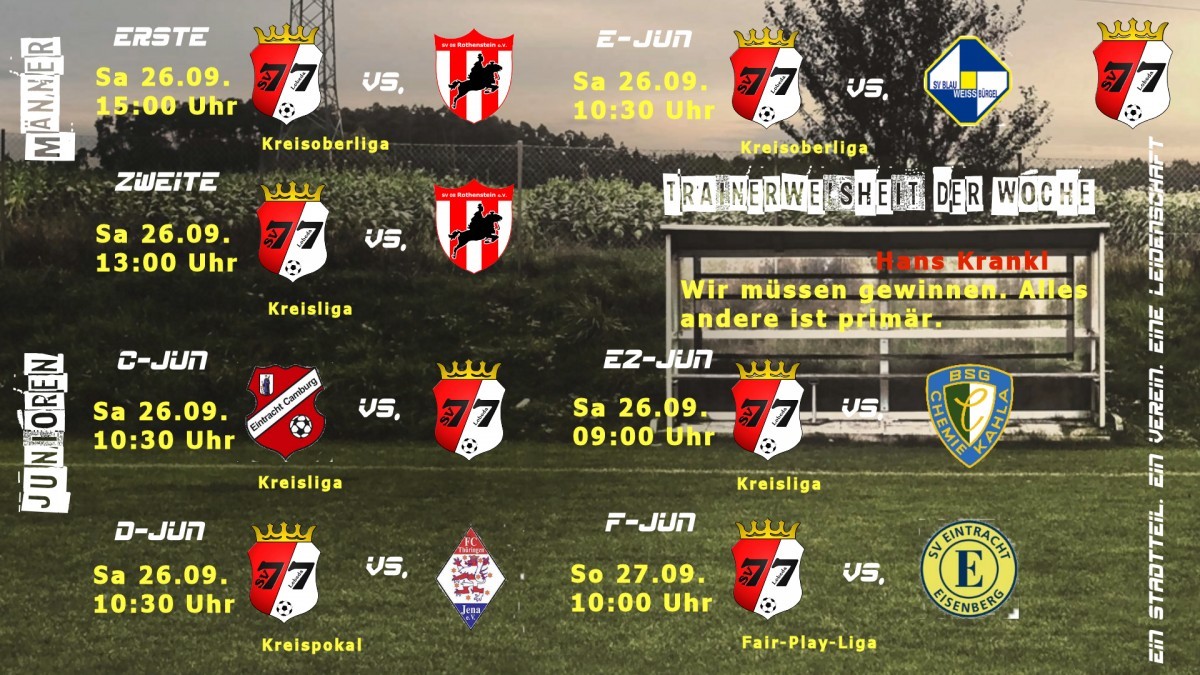 Spielvorschau 25.09.2020