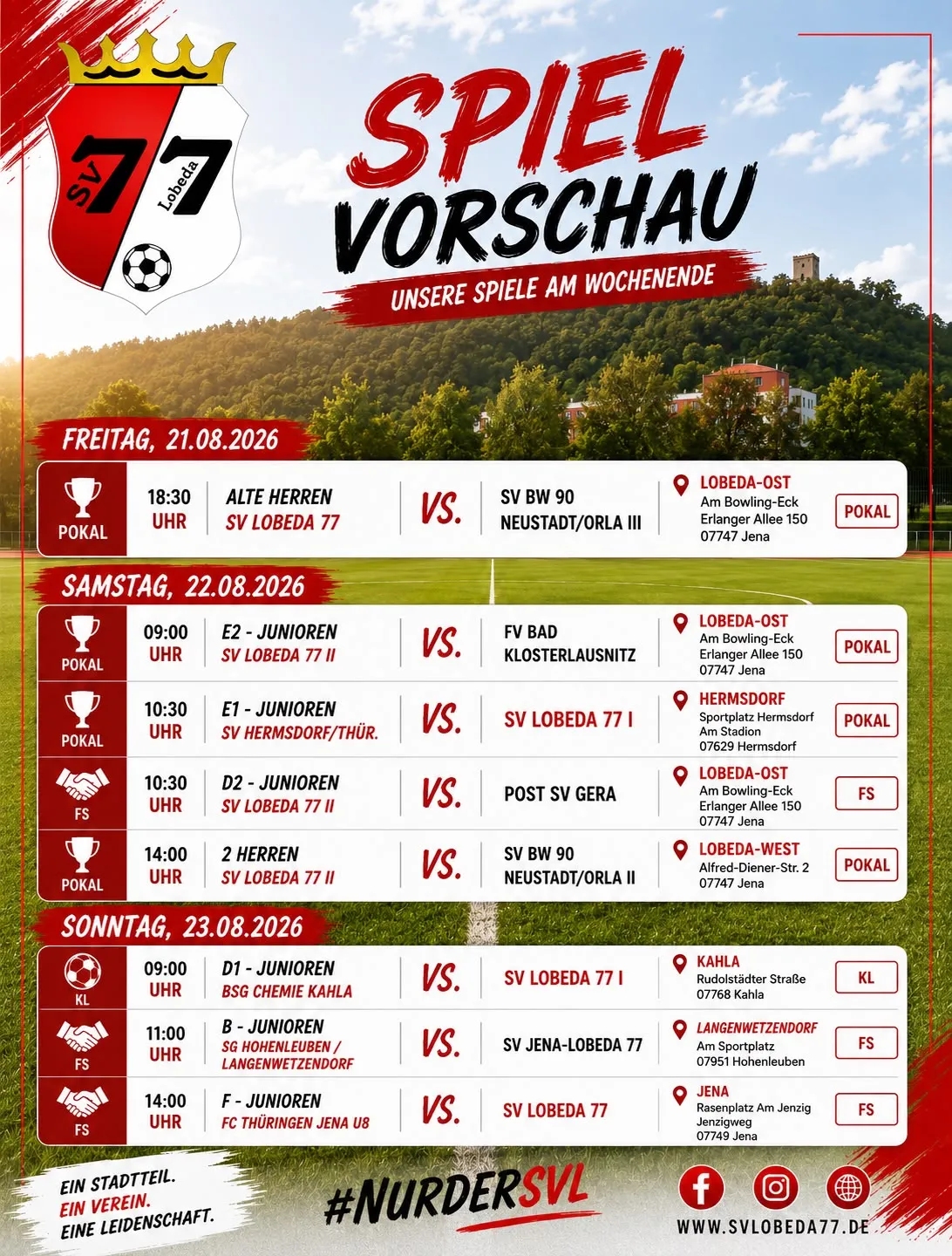 ⚽️ Unsere Spiele am Wochenende! ⚽️