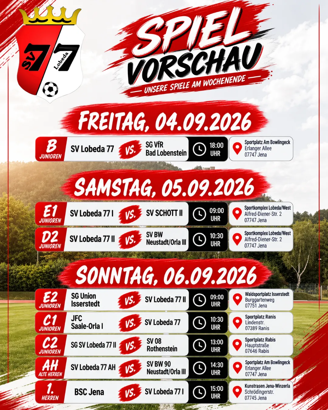 ⚽ SPIELVORSCHAU | Das Wochenende steht vor der Tür! ⚽️